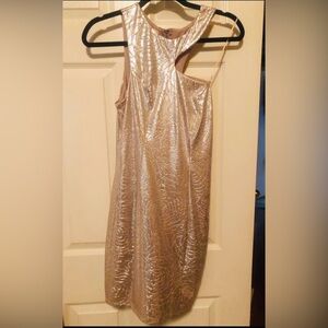 GUESS-Elegant GoldTextured Dress